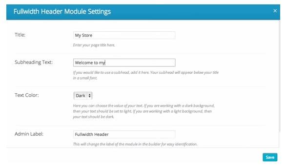 Header customization