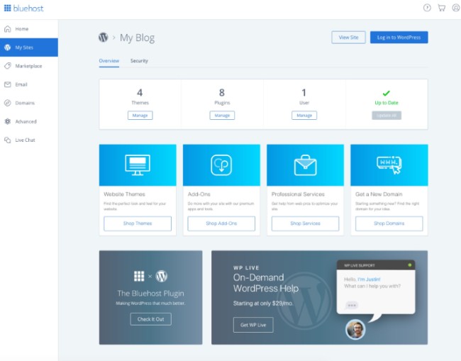 bluehost reviews - blogging