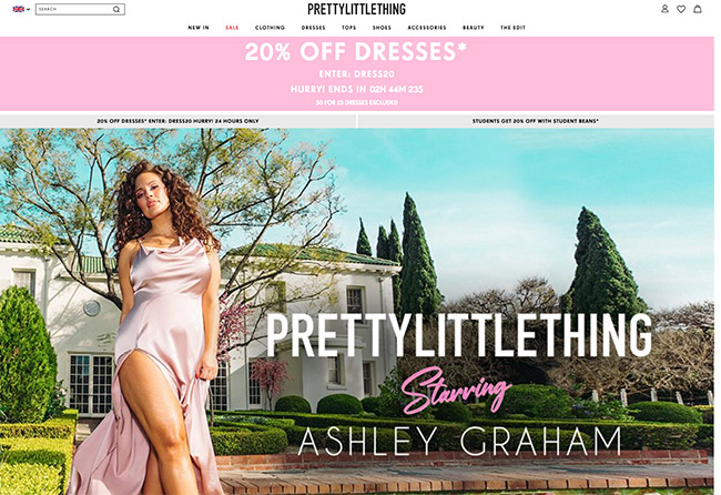 fashion stores - pretty little thing