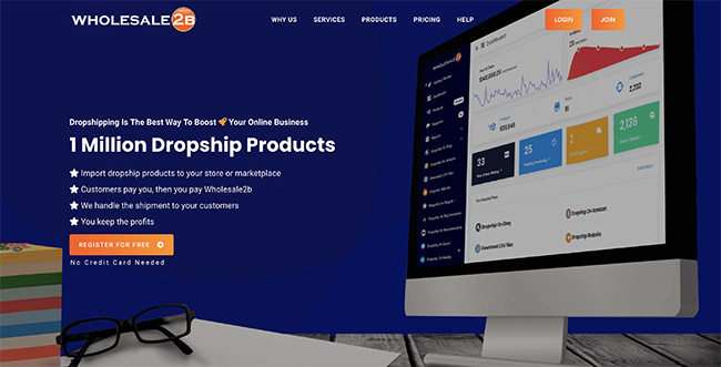 homepage wholesale2b - melhor dropshipping fornecedores
