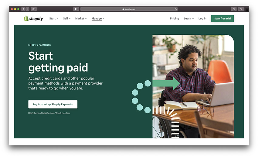 shopify payments - ทางเลือก paypal