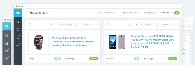 Oberlo review - manage products