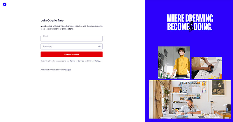 oberlo signup - oberlo reviews