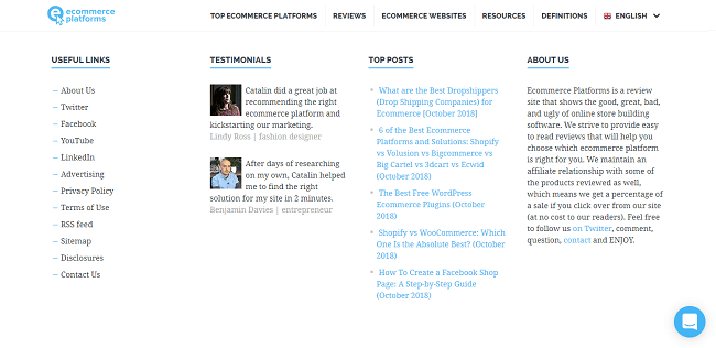 testimonianze per il marketing di contenuti e-commerce