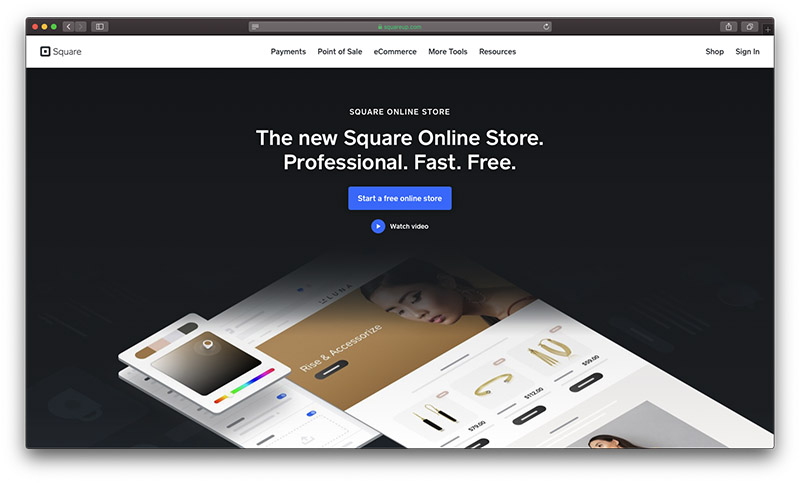 best online store builder - square online store