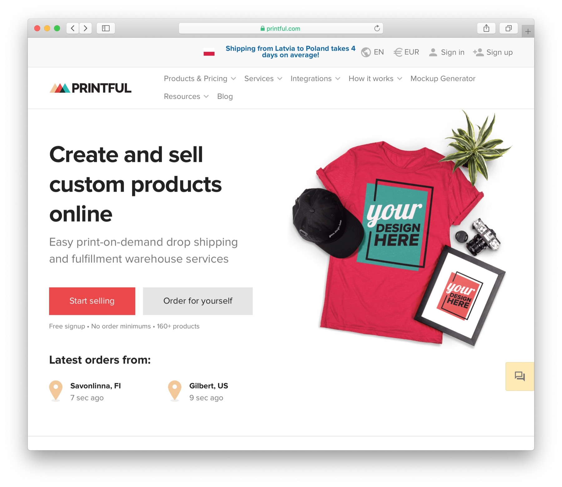 in ấn dropshipping ứng dụng