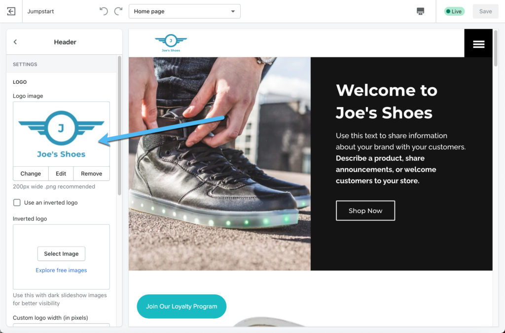 el logo - como usar Printful con Shopify