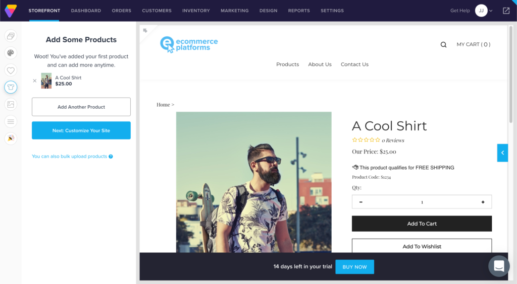 add product - Volusion review