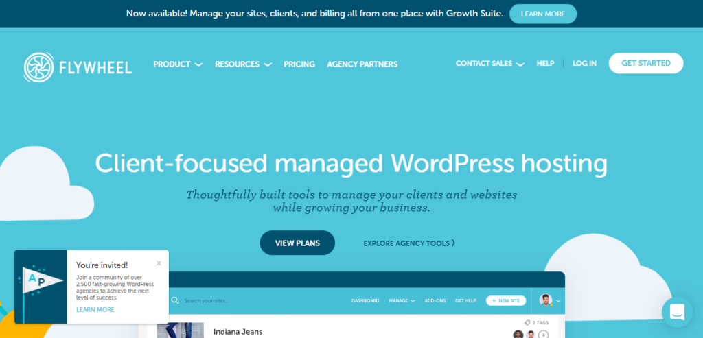 flywheel homepage