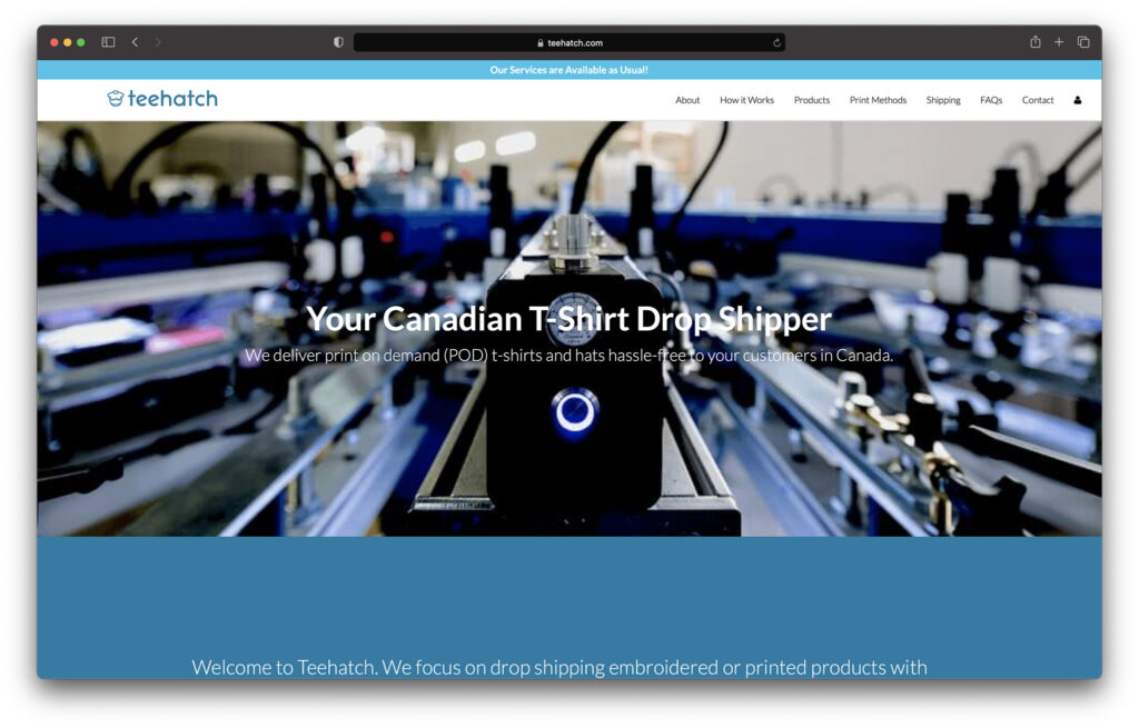 teehatch - best print on demand canada
