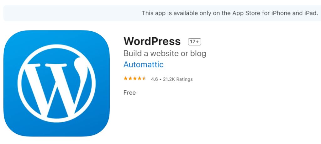 wordpress app