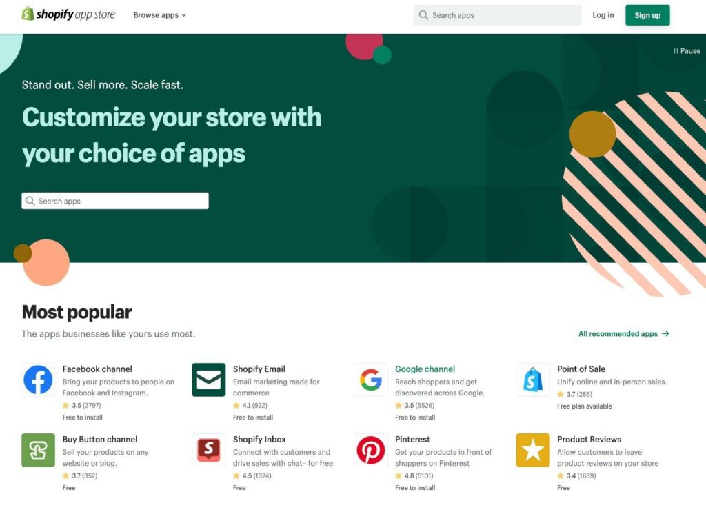 shopify app store