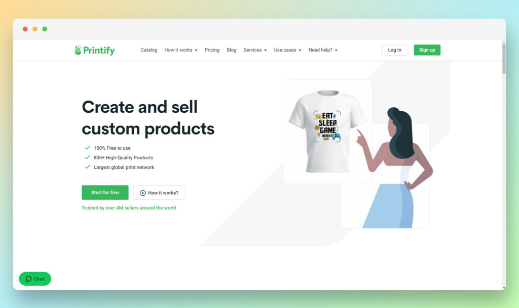 printify - Beste leverandører for Print on Demand-notatbøker