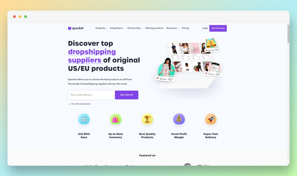 Spocket - 無料 Dropshipping サプライヤーアメリカ