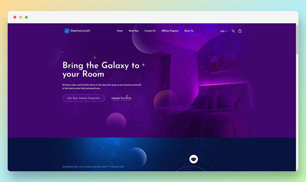 Ocean GalaxyLight - Shopify Dropshipping Stores
