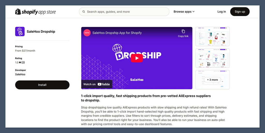 SaleHoo App Dropshipping